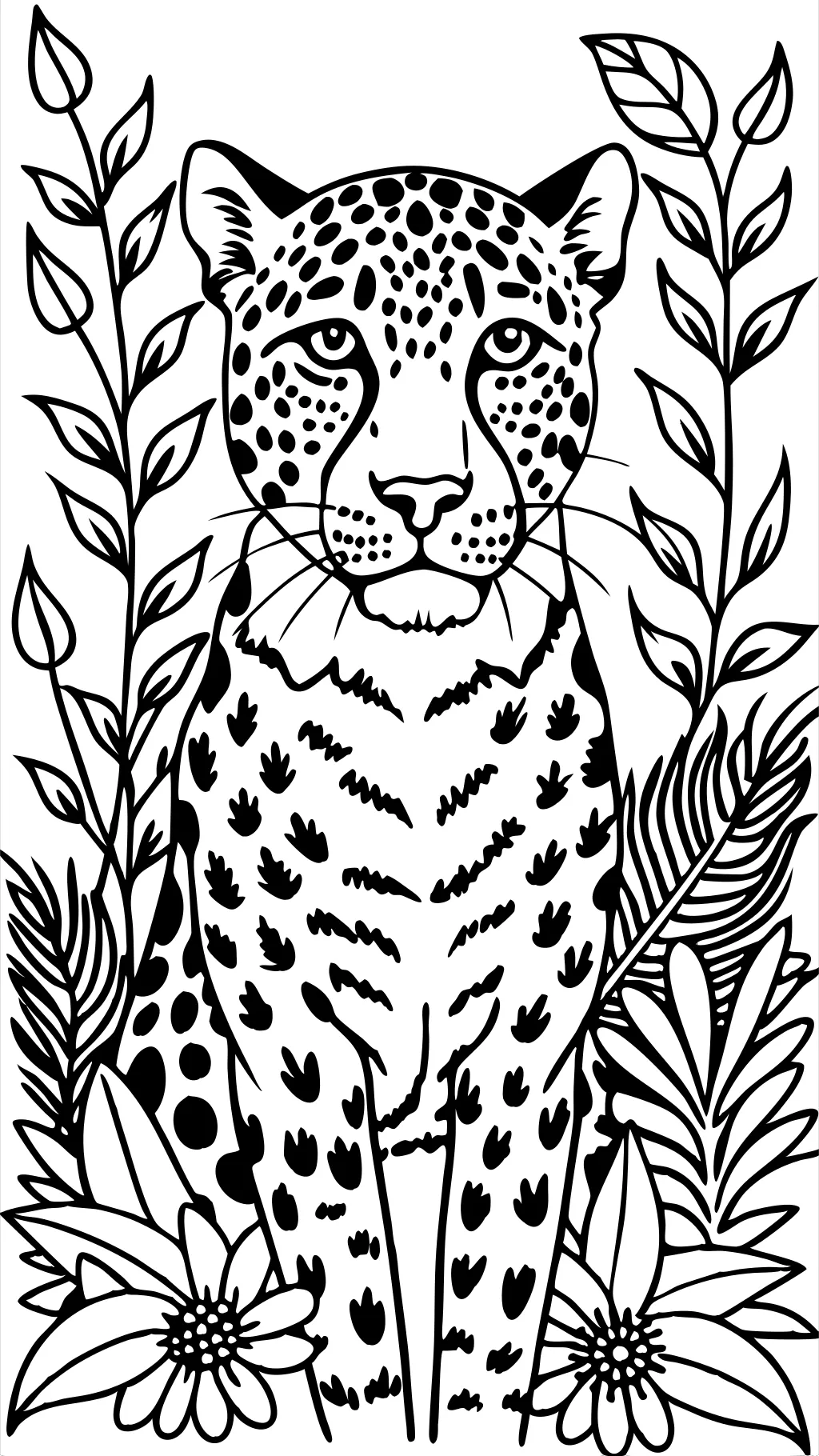 páginas para colorear de leopardo